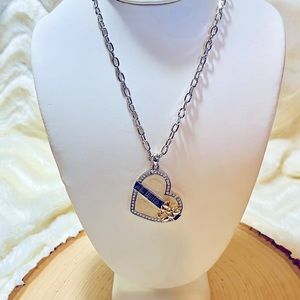 Juicy couture pearlized heart pendant necklace